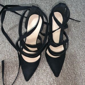 Black Aldo Laceup Shoes 8.5